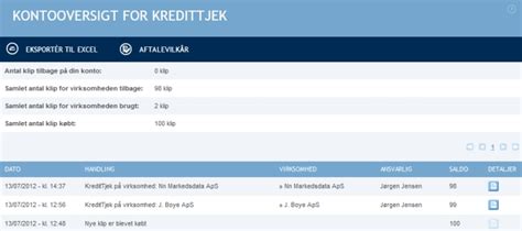 Kontooversigt .